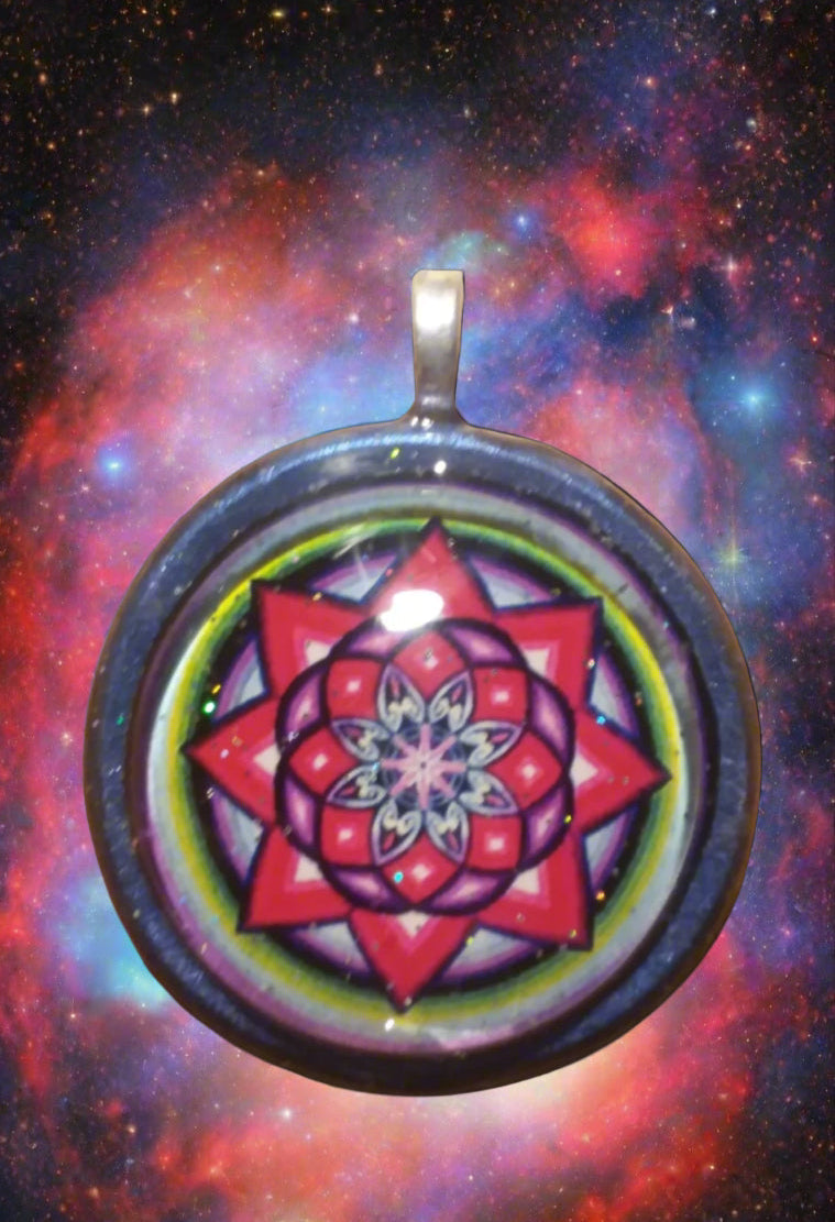 Star Flower Mandala Pendant