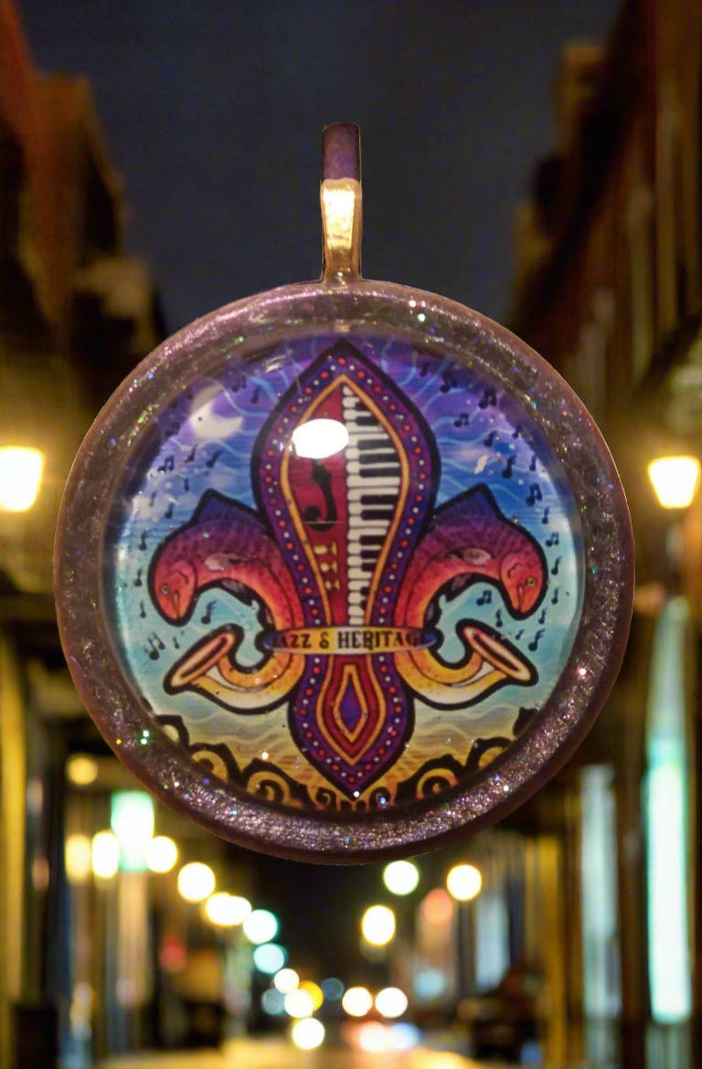 Jazz Fish Fleur Di Lis Pendant
