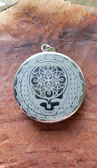 Grateful Dead inspired "Balance Your Face" pendant with engraved back GD60