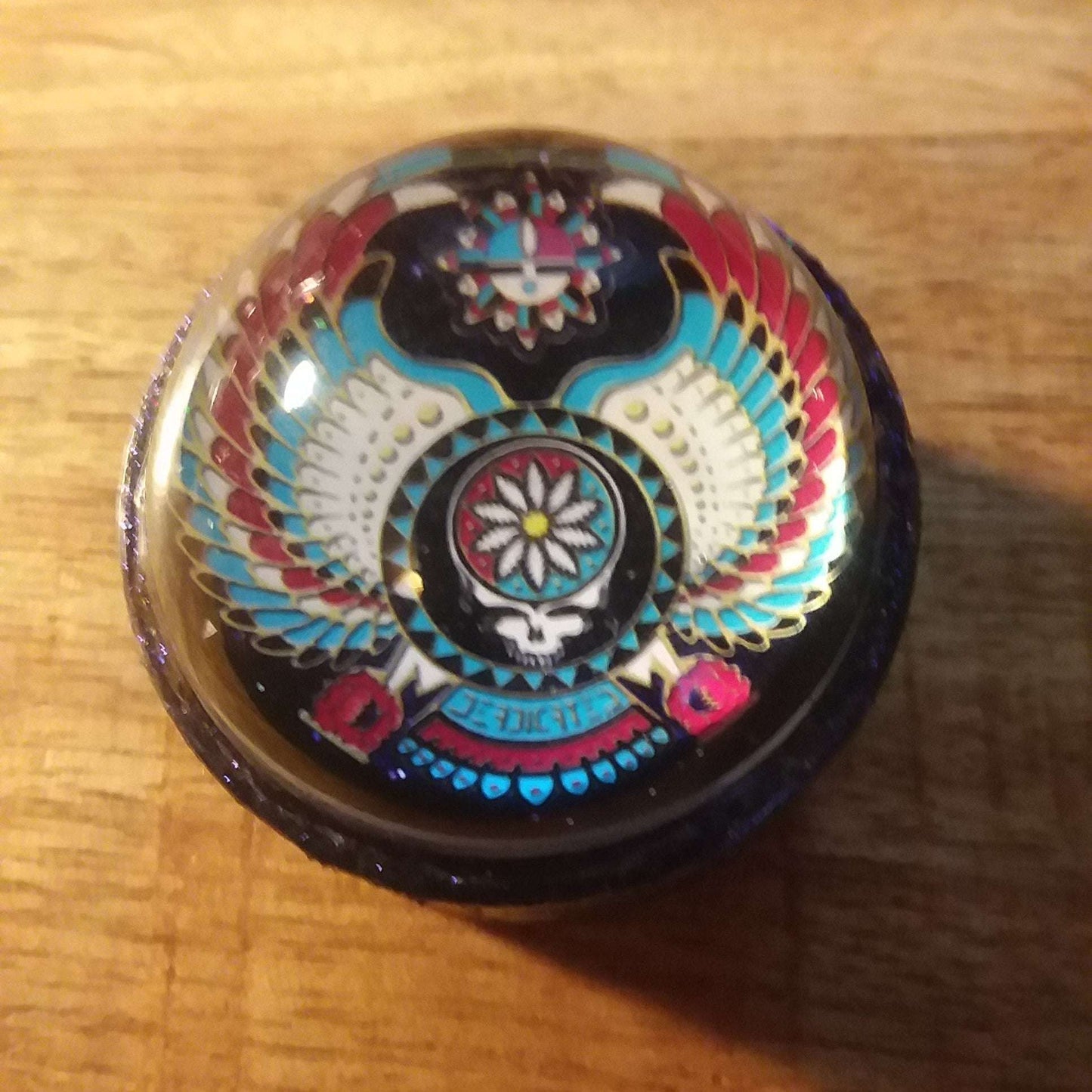 "Deadicated" Cometic Jar with domed magnification glass