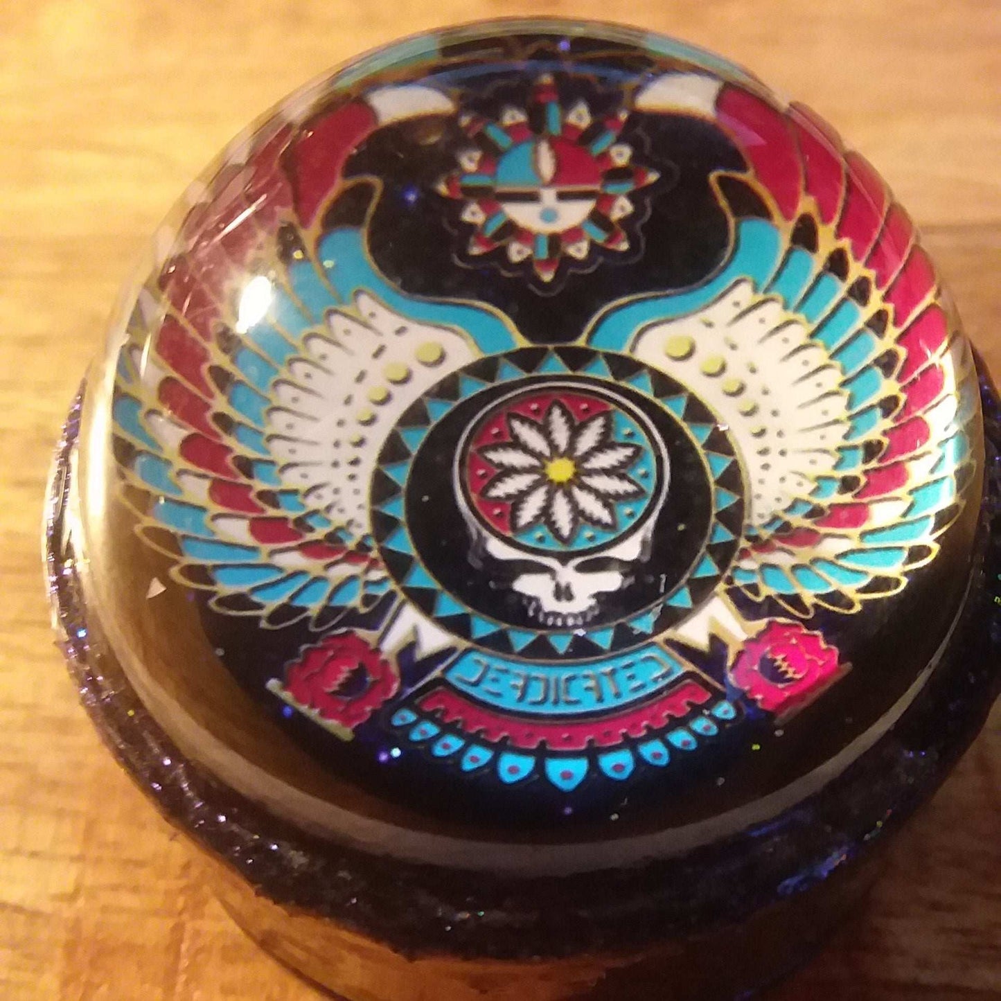"Deadicated" Cometic Jar with domed magnification glass