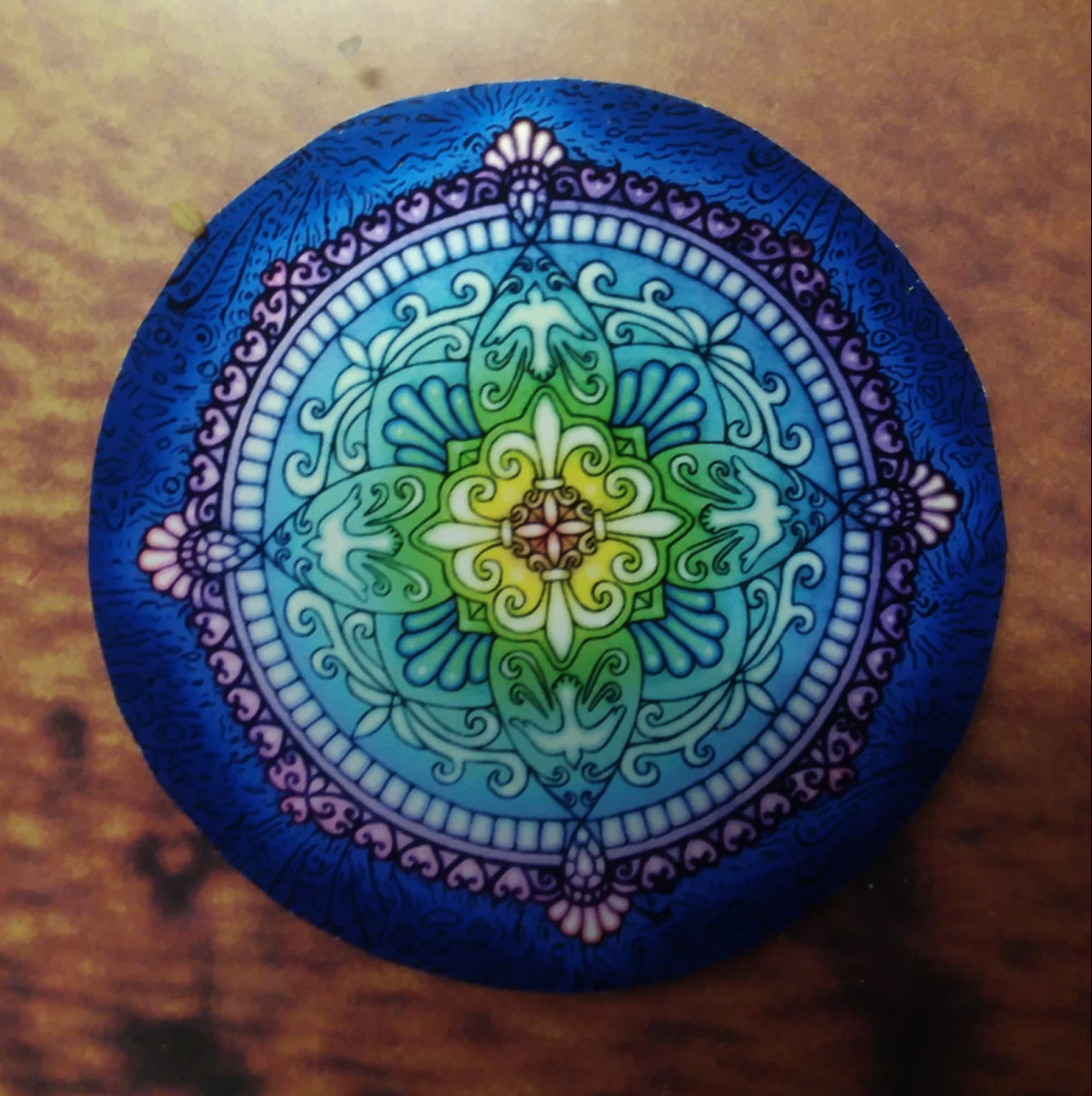 Fleur Di Mandala Design Jar Lid Top