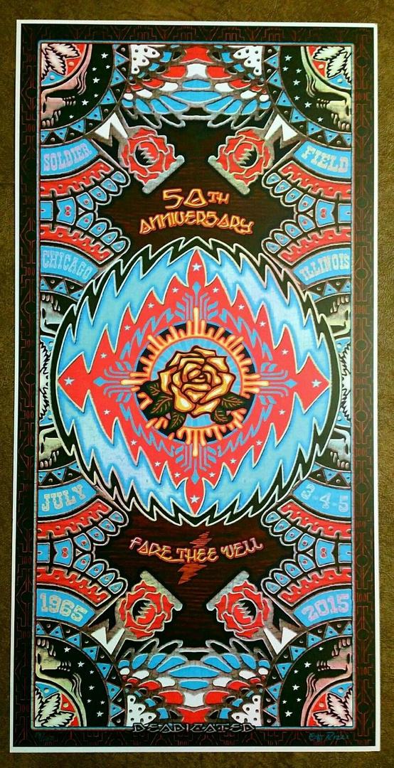 GD 50 Fare Thee Well Commemorative Print on metallic linen