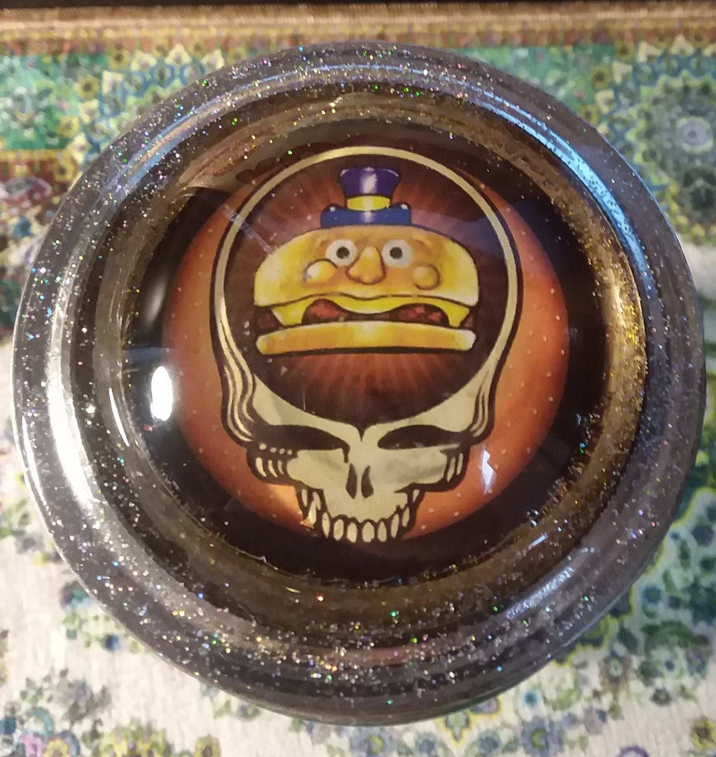 Steal Your Mayor McCheese custom Mason Jar Lid Leftover Salmon Grateful Dead