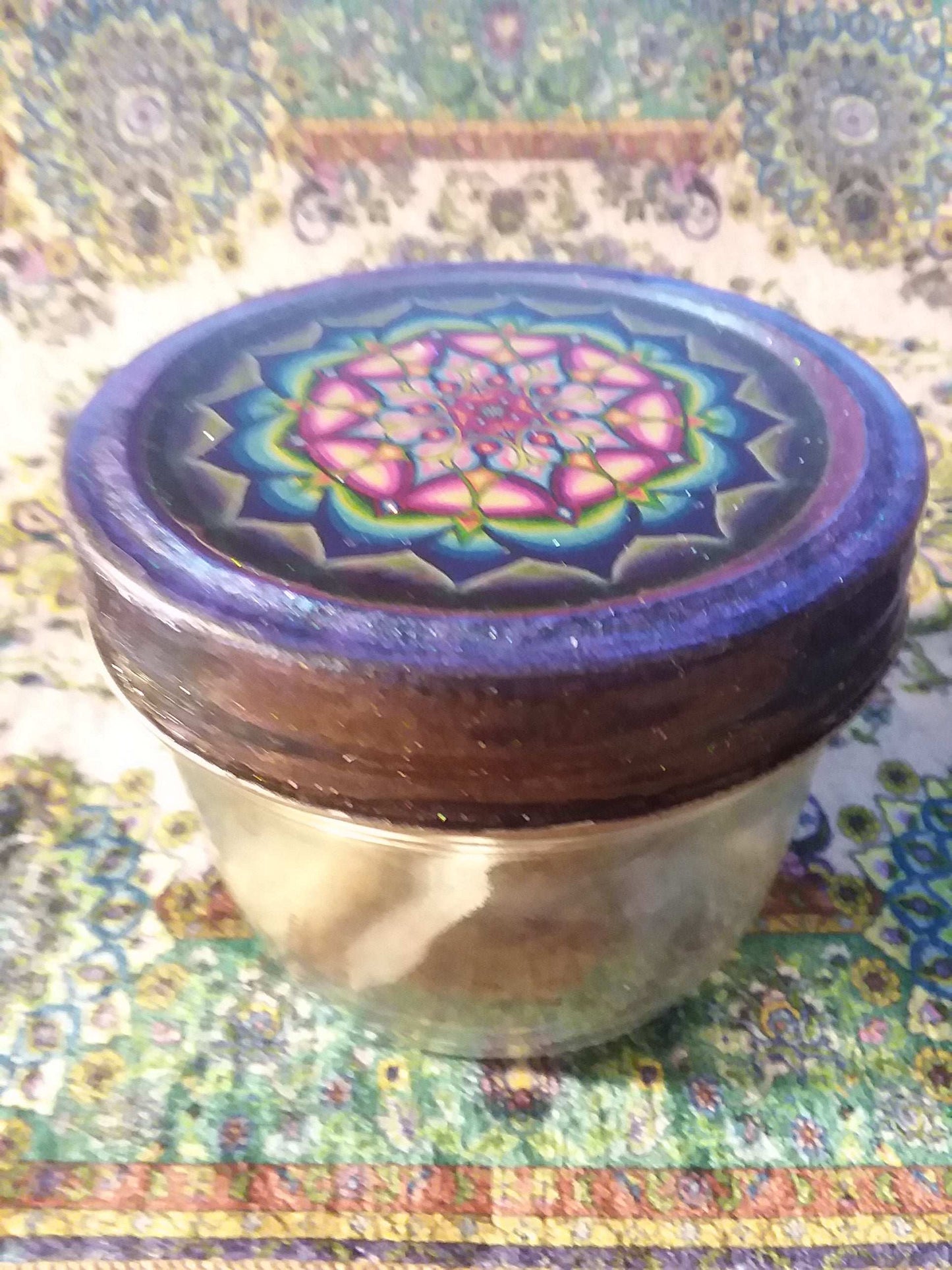 Passion Flower design Mason Jar Lid