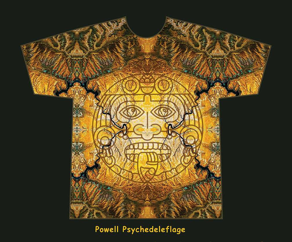 Aztec Geographidelic Terrain T Shirt By Rizzi DayO Knight