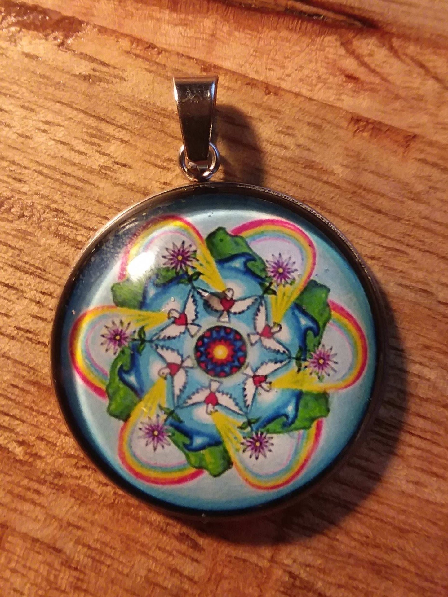 Pendant charm- a 1989 Mandala by Jay V Rizzi
