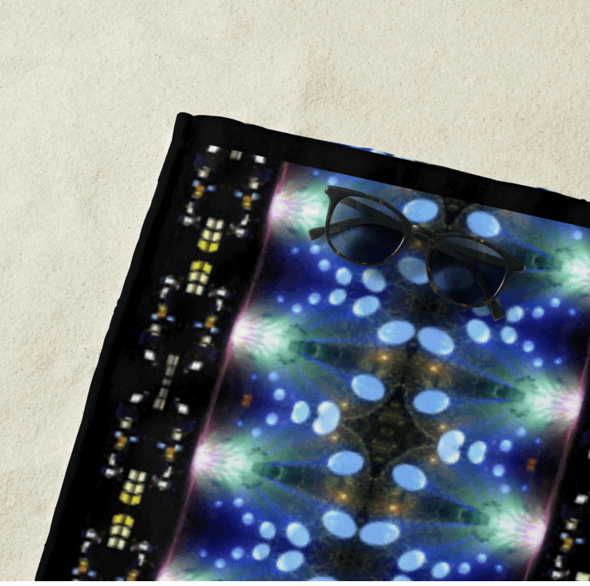 Beach Towel "Mothership Phlight Lights"