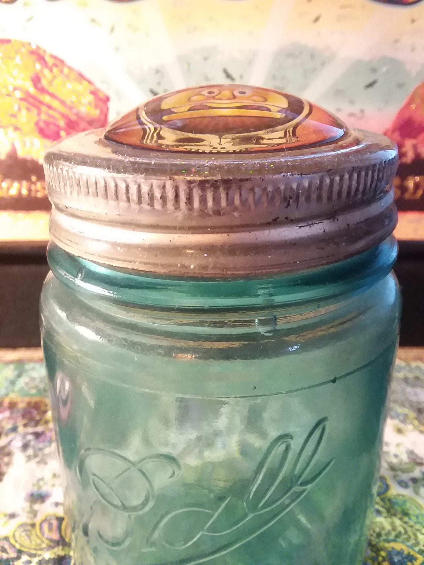 Leftover Salmon Steel Your Mayor McCheese Bubble Mason Jar Lid