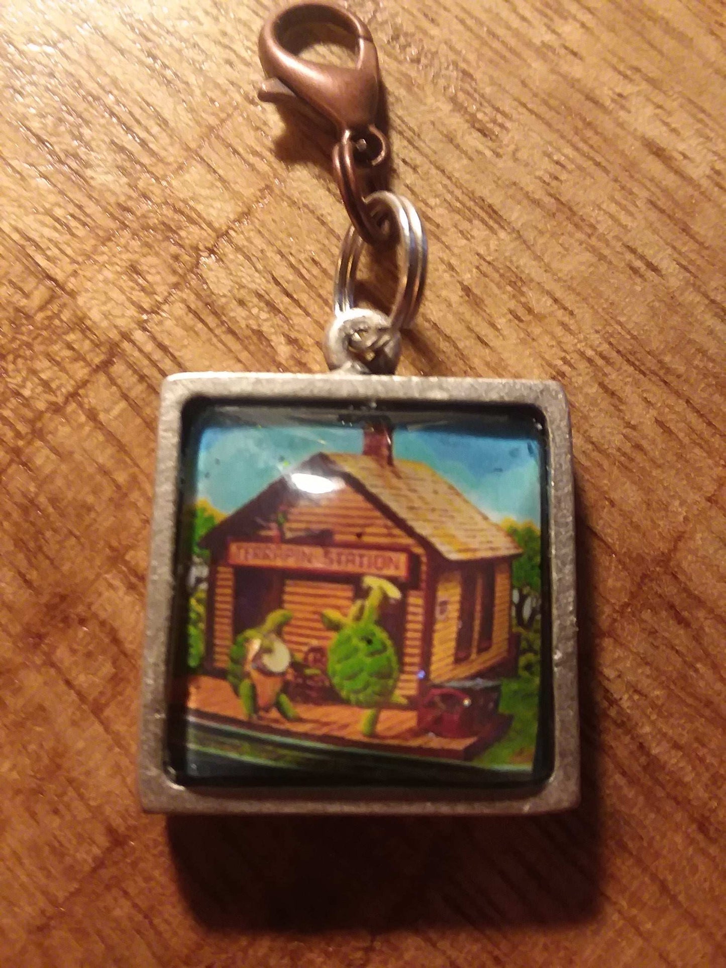 Terrapin Station Square Charm Pendant Grateful Dead Terrapin Jewelry