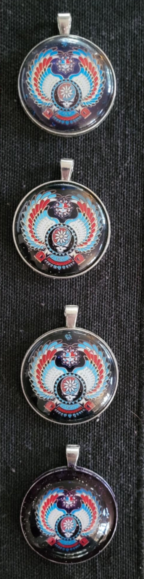 "Deadicated" pendant Grateful Dead tribute Zuni style design by Jay V Rizzi