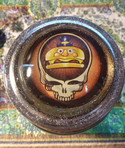 Steal Your Mayor McCheese custom Mason Jar Lid Leftover Salmon Grateful Dead