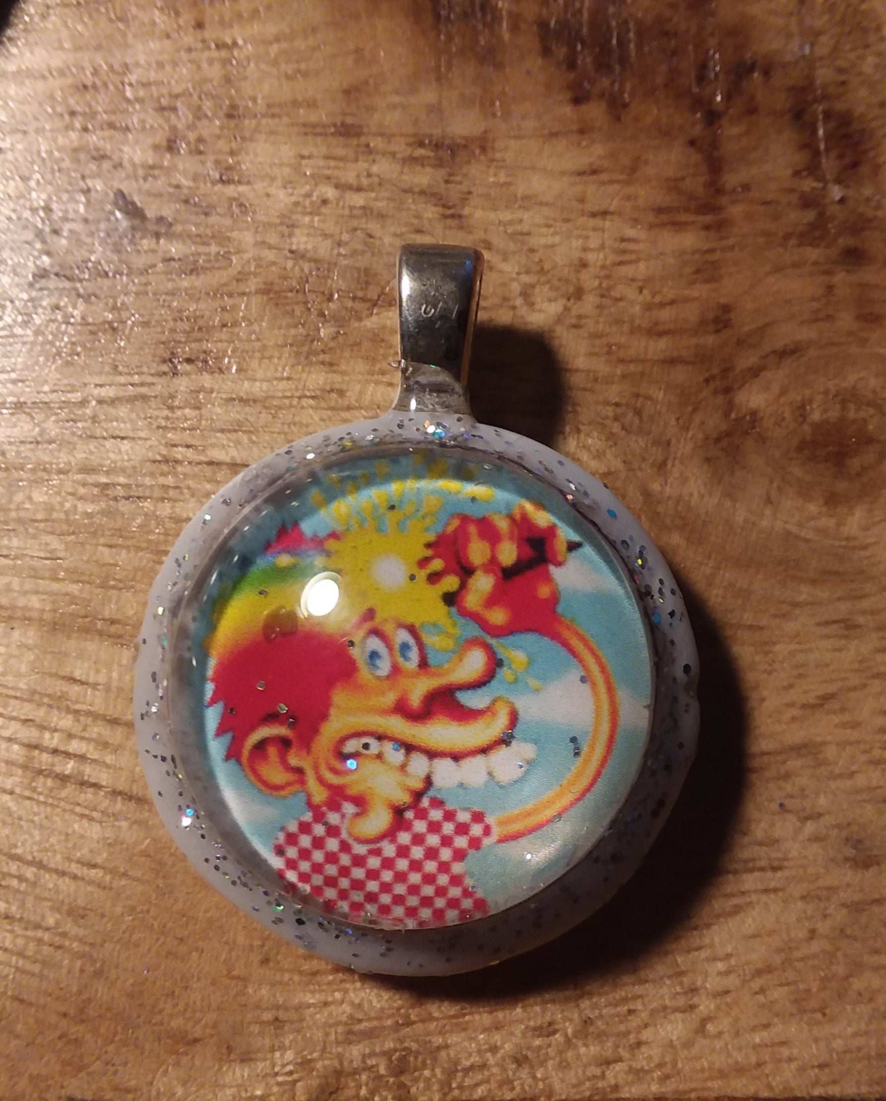 Ice Cream Kid - Stanley Mouse design on shell- Pendant charm