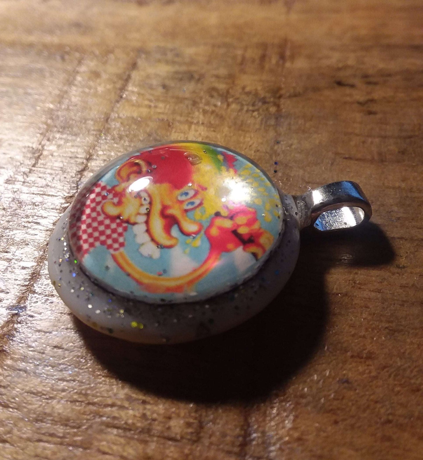 Ice Cream Kid - Stanley Mouse design on shell- Pendant charm