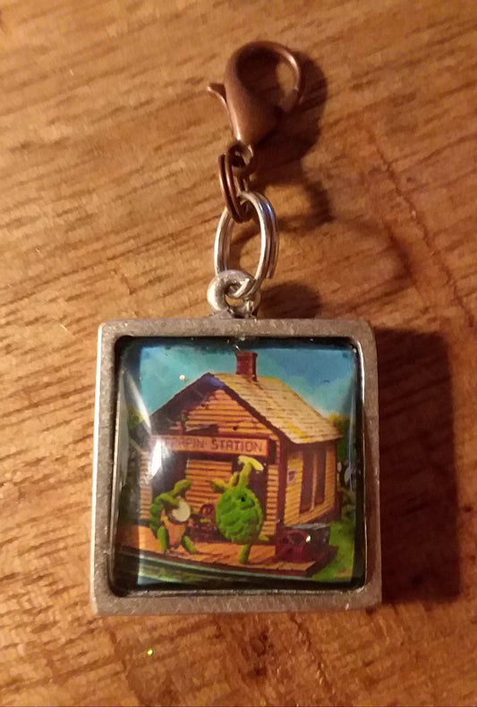 Terrapin Station Square Charm Pendant Jewelry Grateful Dead