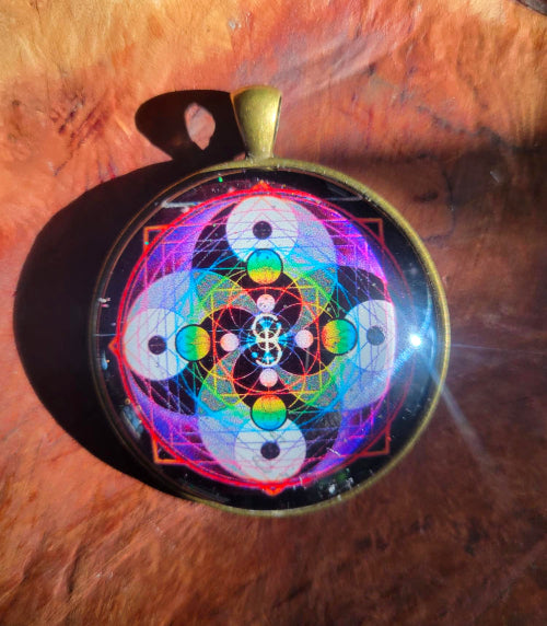 Yin Yang Direction & Balance Mandala Pendant by J.V. Rizzi