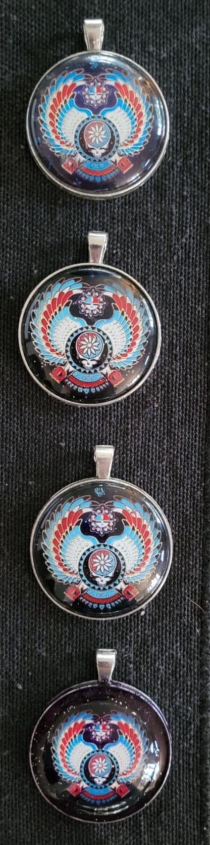 "Deadicated" pendant Grateful Dead tribute Zuni style design by Jay V Rizzi